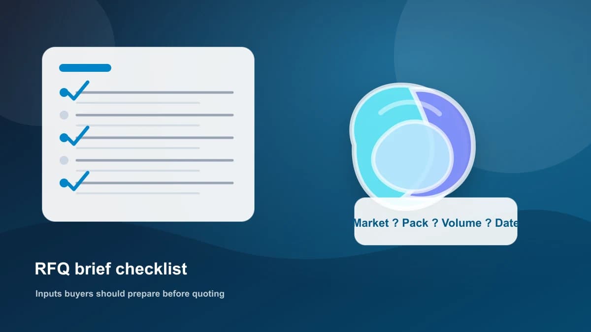 OEM laundry pods RFQ checklist with factory production and product sample
